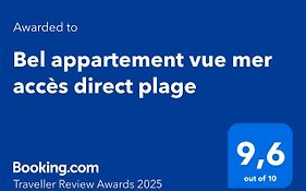 Bel appartement vue mer accès direct plage
